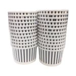 Ice Cream Tub 90ML Black Stripes Pack Of 25