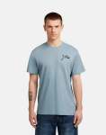 G-star Raw Script Ash Blue T-Shirt - XXL Blue