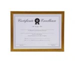 A4 Certificate Frame Antique Silver Gold