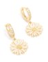 Goldair Gold Plated Cubic Zirconia Daisy Huggie Earrings