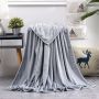 Nu Dekor - Ultra Soft Fleece Throw Blanket - Queen - Grey - 180X200CM