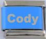 9MM Engraved Name/word Italian Charm Blue Discontinued