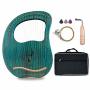 Lyre Harp 19 Metal Strings Maple Saddle Mahogany Body Lyra Harp With Bag Key Included