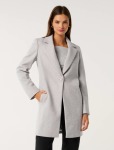 Cassie Single Breasted Coatigan - 16 Soft Grey Marle