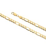 9K Gold Figaro 3+1 Link 6.2MM
