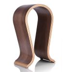 16X25X10 Cm Walnut Wood Headphone Stand With Anti Slip Base - Brown