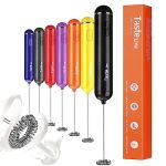 Handheld Milk Frother Battery Operated Electric Foam Maker And Mixer For Drinks Black
