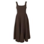 Chocolate Fit & Flare Midi Dress