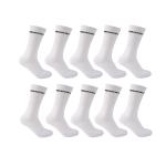 Donnay Mens 10 Pack Crew Socks White S25
