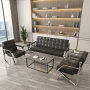 Steel Chrome Reception Sofa Suite