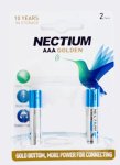Nectium Aaa Batteries 2-COUNT Blister Card Double A Alkaline Batteries Pure Gold Bottom Batteries Ideally Suited For Iot Smart D