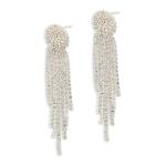 Silver Diamante Chandelier Stud Earrings