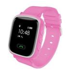 IP67 T36 Kids Gps Smart Watch - Water Resistant Blue Yellow Or Pink - Pink