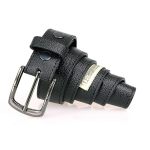 Milwaukee Leather MP7150 Men's Black Genuine Cowhide Leather Money Belt W secure Front Buckle For Motorcycle Rider - 36