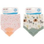 Tots Basics Baby Bandana Teether Bib 2 Pack Design May Vary