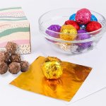 1 Pack 100 Sheets Square Aluminium Foil Candy Wrappers Sugar Wraps Paper Tea Wrappers Chocolate Wrappers For Diy Candies And Cho