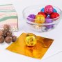 1 Pack 100 Sheets Square Aluminium Foil Candy Wrappers Sugar Wraps Paper Tea Wrappers Chocolate Wrappers For DIY Candies And Chocolate Packaging By Party/Wedding/Birthday/Chrismas