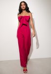 Bow Detail Structured Jumpsuit - Viva Magenta