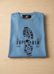 Mens Explorer Sky Blue T-Shirt - 3XL
