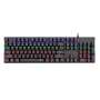 Naxos Rainbow Colour LIGHTING|150CM Cable|mechanical Gaming Keyboard - Black