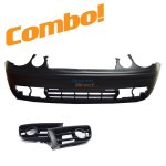 Vw Polo 9N 02-04 Front Bumper Round Lights W grille