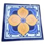 Ceramic Mexican Tile 078 10CM X 10CM Blue And Yellow