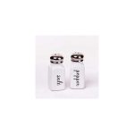 Black And White Ceramic Salt & Pepper Shaker Set - Classic Vintage Style