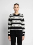 Sissy Boy Stripe Jersey Miss You More Black offwhite Sweater - XL Black