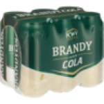 KWV Brandy And Cola Cans 6 X 440ML