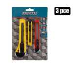 Knife 18+9MM Snapoff-blade 3PCE Blister Marketplace Brits Bros