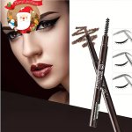 5 Color Double Head Automatic Rotating Waterproof Anti-sweat And Non-smudges 2-IN-1 Eyebrow Pencil