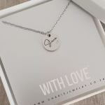 Gem MINI Personalized Disc Necklace Stainless Steel Size: 13MM On 45CM Chain Ready In 3 Days
