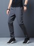 Men's Solid Track Pants With Zipper Pockets Casual Drawstring Pants For Outdoor Activities Gift