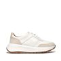F-mode Leather / Suede Flatform Sneakers Urban White