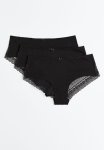 3 Pack Hipster Briefs - Black