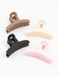 Neutral Small Loop Claw Clips 4-PACK