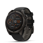 Garmin Fnix 8 47 Mm Solar Sapphire Carbon Grey Dlc Titanium With Black pebble Grey Silicone Band