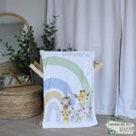 Fleece Blanket Mustard Dotty Rainbow Safari