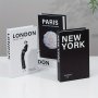 3PCS Modern Folding Fake Books London Paris New York Simulated Book Decorations For Living Room And Study Bookshelf Display False Book Model Stack Photo