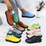 Women's Casual Slip-on Sneakers - Solid Color Round Toe Faux Cover All-season Comfort Shoes