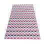 Indoor / Outdoor Plastic Rug - Triangles Pink 200 X 120CM
