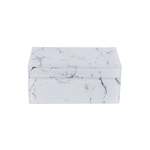 Marble Glass Accessory Box White