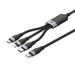 Hoco 3-IN-1 Magnetic Charging Cable For Lightning Micro USB Type-c