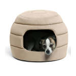 Honeycomb Ilan Hut Cuddler Dog & Cat Bed - Wheat