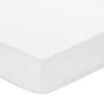 Cotton 200 Thread Count Fitted SHEET - White - Double 137 X 192 X 30CM