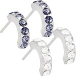 Blomdahl Natural Titanium Earrings Brilliance Curved