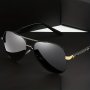 Polarized Metal Glasses For Men Toad Mirrors Driving Mirrors Retro Large Frame Glasses