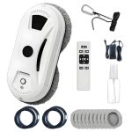 Cbdywvr Automatic Smart Window Cleaning Robot 2800PA Dual Suction For Streak-free Shine Drop Protection & 3 Cleaning Modes With