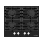 Elba 60CM Black 4 Burner Gas On Glass Hob