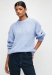 Cotton On Luxe Crew Pullover - Dusk Blue Marle